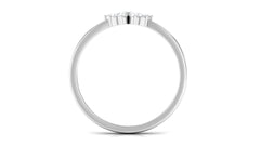 Natural Diamond Flower Promise Ring