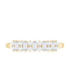 Minimal Natural Diamond Anniversary Ring