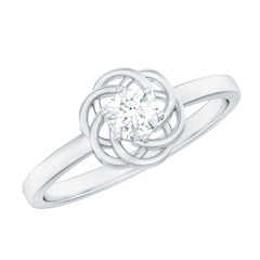 Nature Inspired Diamond Cute Promise Ring with Certificate