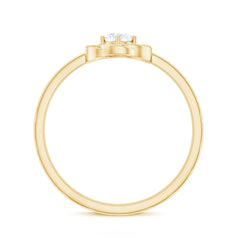 Nature Inspired Diamond Cute Promise Ring with Certificate
