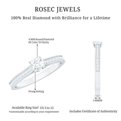 Certified Natural Diamond Promise Ring