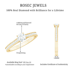 Certified Natural Diamond Promise Ring