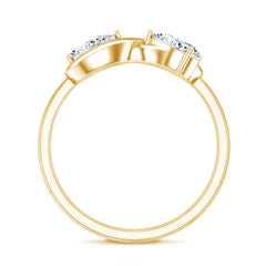 Lab Grown Diamond Toi Et Moi Promise Ring with Infinity Knot