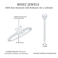 Minimalist Diamond Classic Engagement Ring