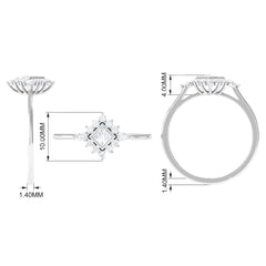 Designer Diamond Engagement Ring with Halo