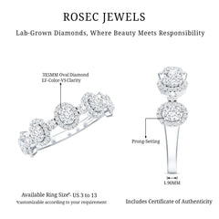 Designer Lab Grown Diamond Half Eternity Wedding Band Ring