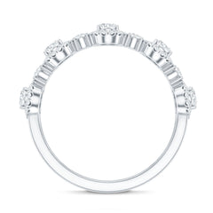 Designer Lab Grown Diamond Half Eternity Wedding Band Ring