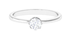 Natural Diamond Solitaire Promise Ring For Women