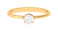 Natural Diamond Solitaire Promise Ring For Women
