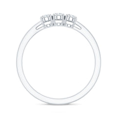 Lab Grown Oval Diamond 3 Stone Engagement Ring