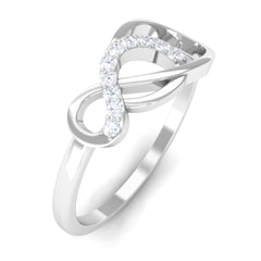 Natural Diamond Infinity Ring for Valentines Day