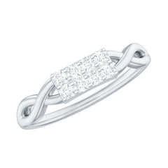 Contemporary Diamond Engagement Ring with Infinity Shank