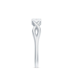 Contemporary Diamond Engagement Ring with Infinity Shank