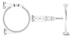 Illusion Set Real Diamond Minimal Promise Ring in Gold