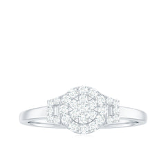 Real Diamond Engagement Ring with Halo