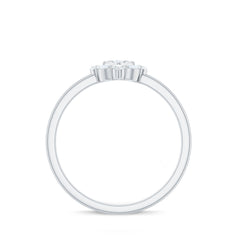 Minimal Diamond Heart Promise Ring for Valentines Day
