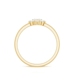 Minimal Diamond Heart Promise Ring for Valentines Day