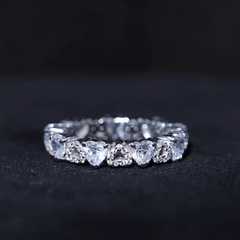 Certified Lab Grown Diamond Heart Wedding Band