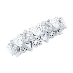 Certified Lab Grown Diamond Heart Wedding Band