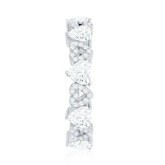 Certified Lab Grown Diamond Heart Wedding Band