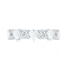 Certified Lab Grown Diamond Heart Wedding Band