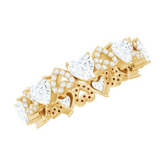 Certified Lab Grown Diamond Heart Wedding Band