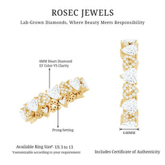 Certified Lab Grown Diamond Heart Wedding Band