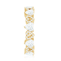 Certified Lab Grown Diamond Heart Wedding Band