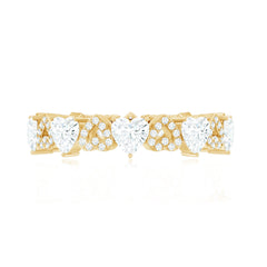 Certified Lab Grown Diamond Heart Wedding Band
