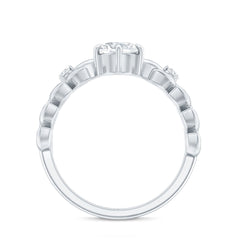 6 MM Lab Grown Diamond Nature Inspired Engagement Ring