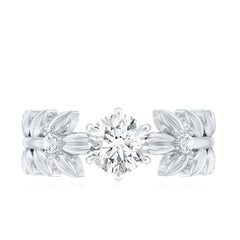 6 MM Lab Grown Diamond Nature Inspired Engagement Ring
