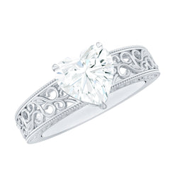 2 Carat Lab Grown Diamond Heart Engagement Ring