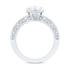 2 Carat Lab Grown Diamond Heart Engagement Ring