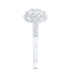 Certified 7 MM Lab Grown Diamond Halo Engagement Ring