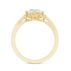 Certified 7 MM Lab Grown Diamond Halo Engagement Ring