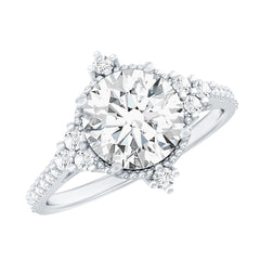 8 mm Lab Grown Diamond Vintage Inspired Engagement Ring
