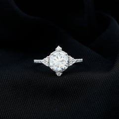 8 mm Lab Grown Diamond Vintage Inspired Engagement Ring