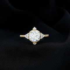 8 mm Lab Grown Diamond Vintage Inspired Engagement Ring