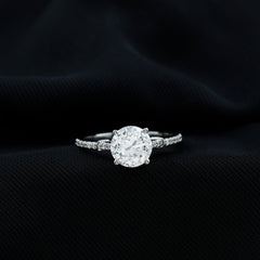 Certified 2 Carat Lab Grown Diamond Simple Engagement Ring