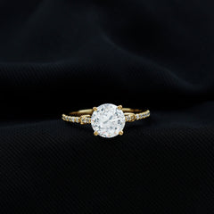 Certified 2 Carat Lab Grown Diamond Simple Engagement Ring