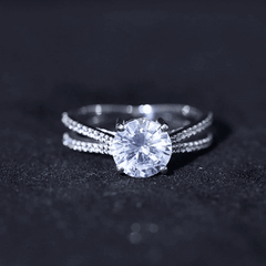 Certified 8 mm Lab Grown Diamond Split Shank Engagement Ring