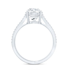 Certified 8 mm Lab Grown Diamond Split Shank Engagement Ring