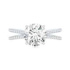 Certified 8 mm Lab Grown Diamond Split Shank Engagement Ring