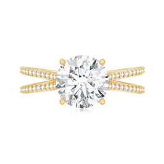 Certified 8 mm Lab Grown Diamond Split Shank Engagement Ring