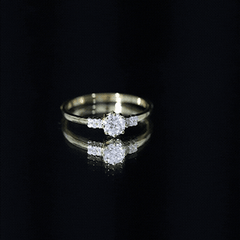Certified 5 MM Lab Grown Diamond Non Traditional Engagement Ring