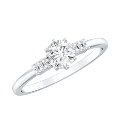 Certified 5 MM Lab Grown Diamond Non Traditional Engagement Ring