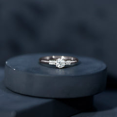 Certified 5 MM Lab Grown Diamond Non Traditional Engagement Ring