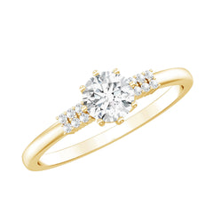 Certified 5 MM Lab Grown Diamond Non Traditional Engagement Ring