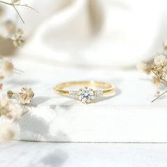 Certified 5 MM Lab Grown Diamond Non Traditional Engagement Ring