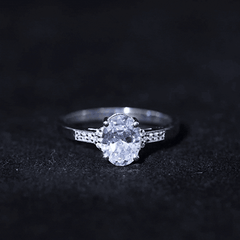 Certified 6X8 MM Oval Lab Grown Diamond Solitaire Engagement Ring